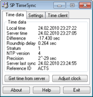 SP TimeSync screenshot